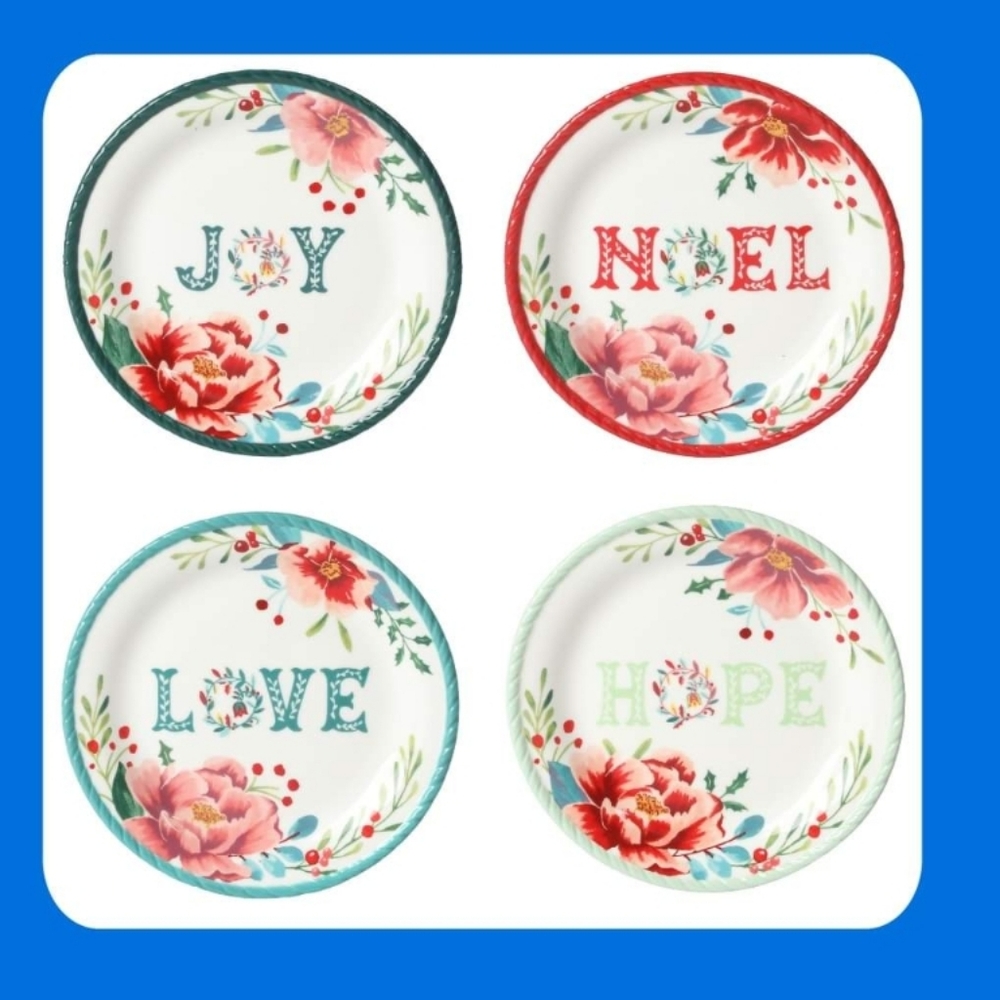 🎄 SALE New Pioneer Woman Merry Meadow Appetizer Plates